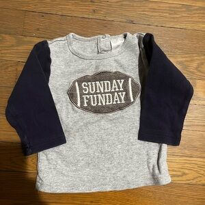 Sunday Funday Grey & Navy Long-Sleeve Kids Top